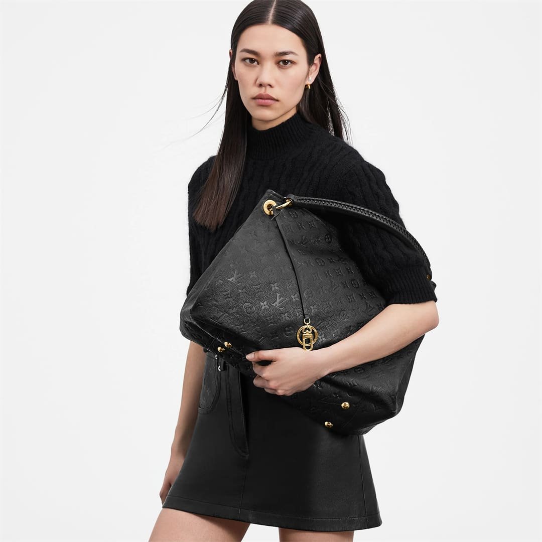 L0vis Vvtt0n ARTSY MM EMPREINTE LEATHER MONOGRAM BAG