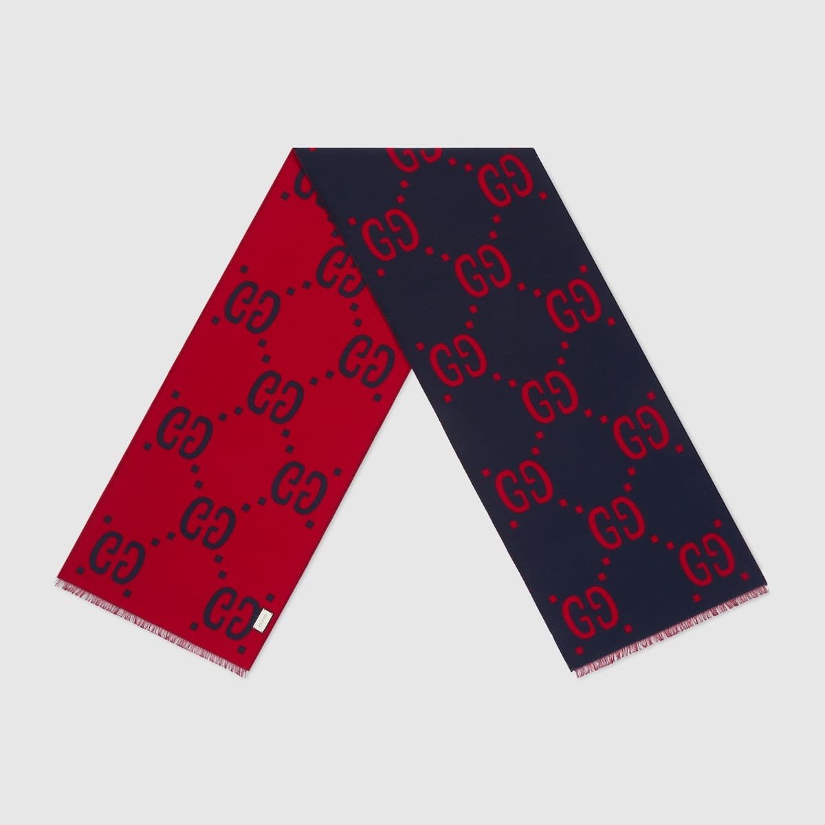 Gvc*1 jacquard wool silk scarf