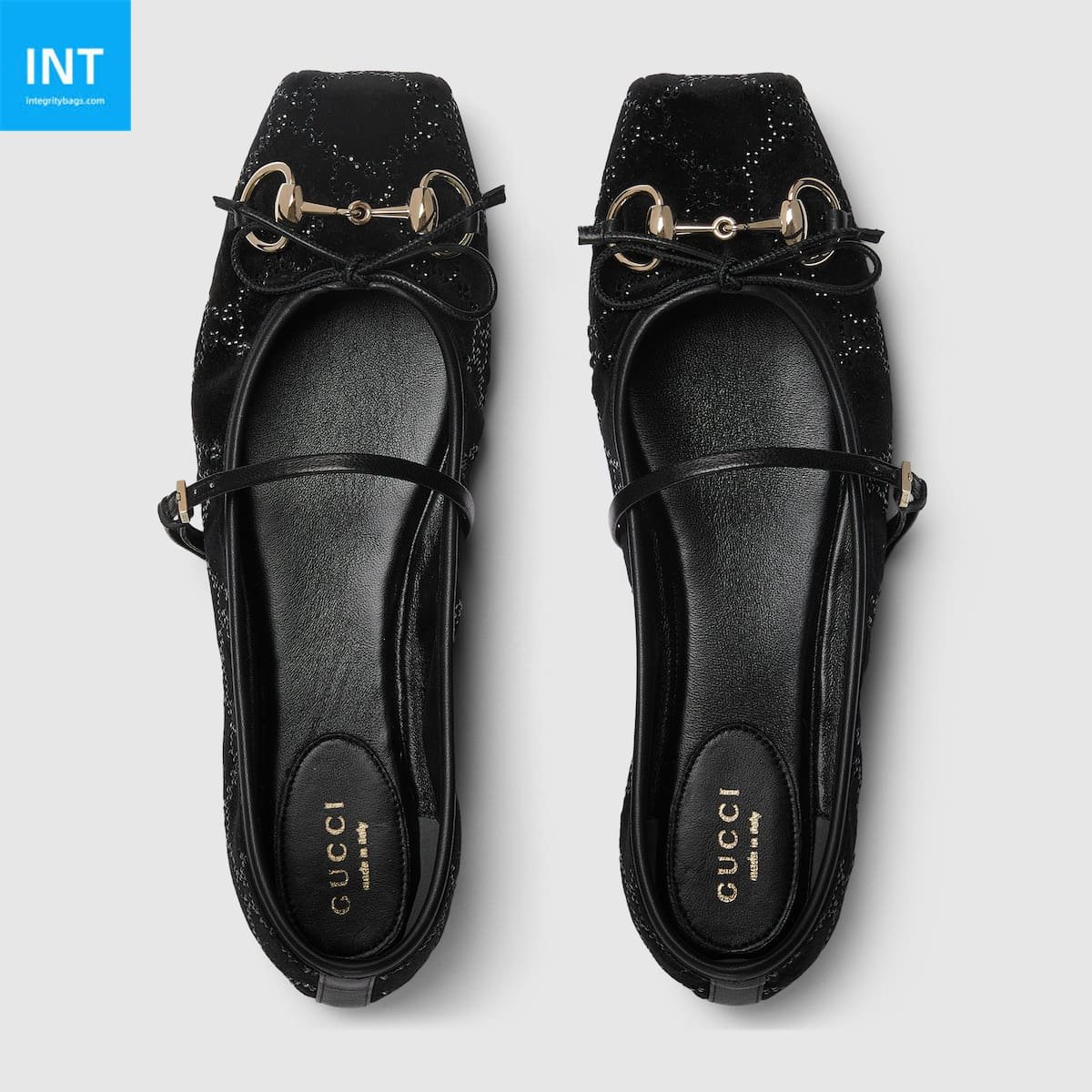 Women’s GG crystal Gvc*1 Horsebit ballet flat