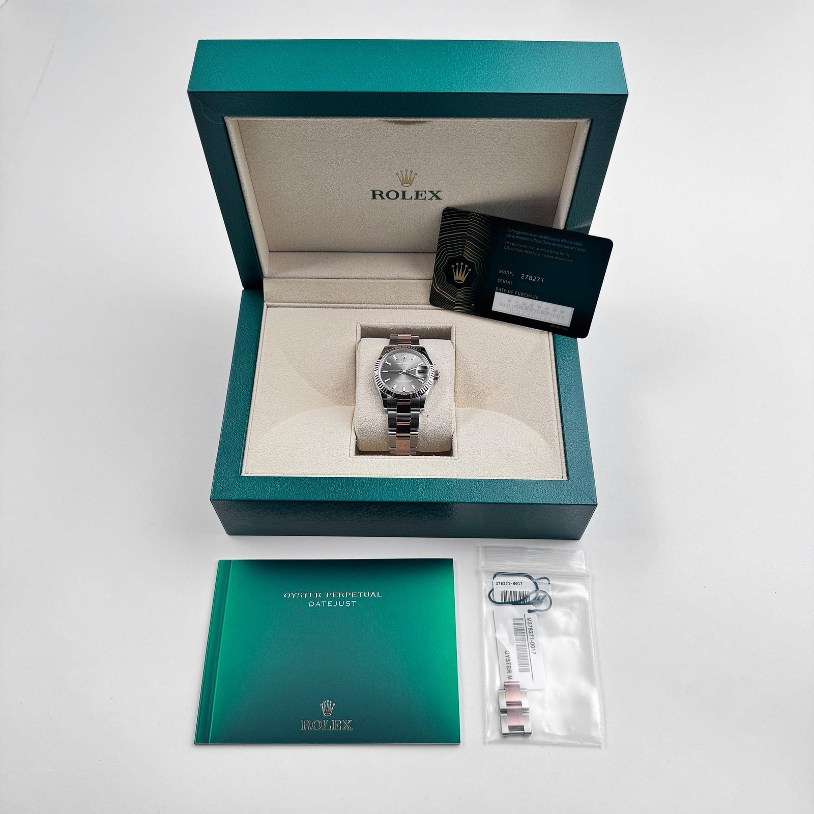 R01ex Datejust 31 278271 ‘Ladies’ Rose Gold Stainless Steel Slate Dial Oyster (2025)
