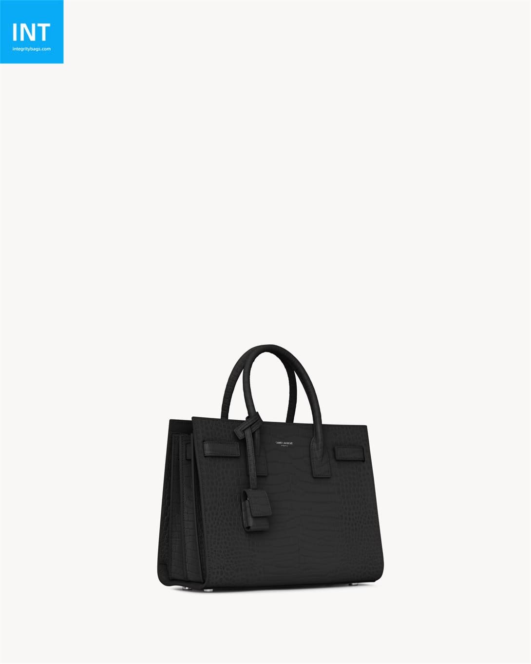 Sa1nt Lau*nt SAC DE JOUR BABY bag in crocodile-embossed leather