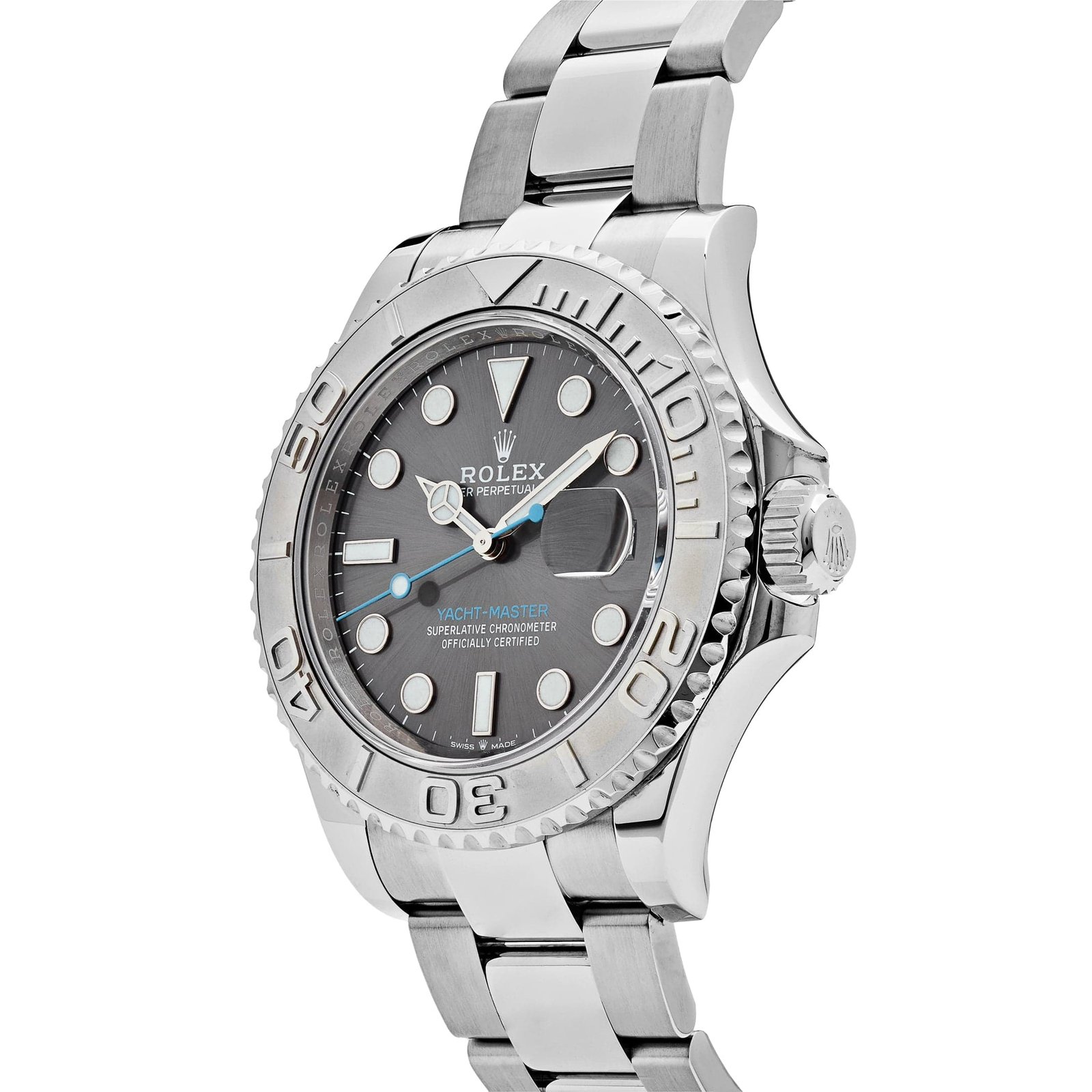 R01ex Yacht-Master 40 126622 Stainless Steel Rhodium Dial