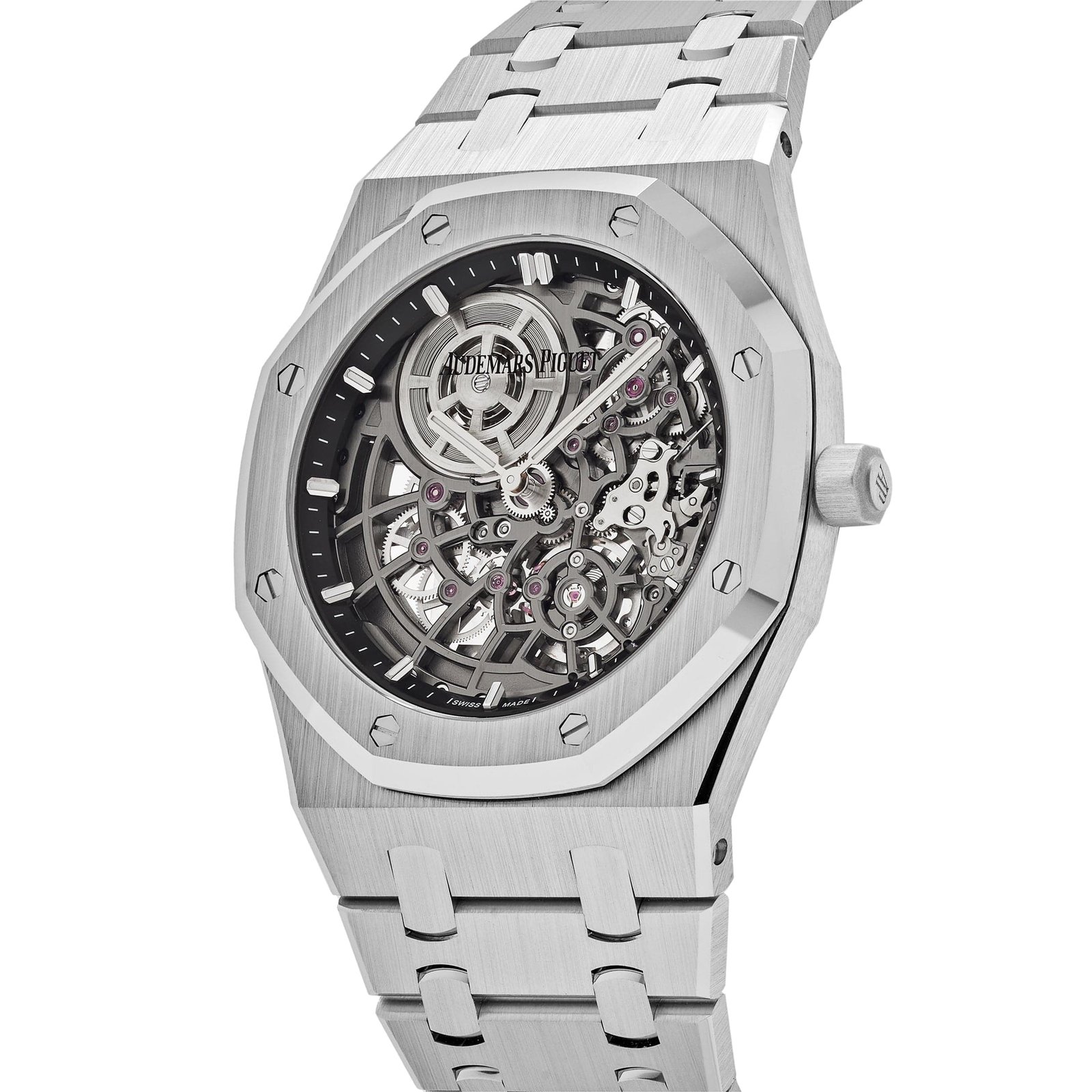 Audemars P1g*et Royal Oak 16204BC.OO.1240BC.01 ‘Jumbo’ Extra-Thin Openworked White Gold
