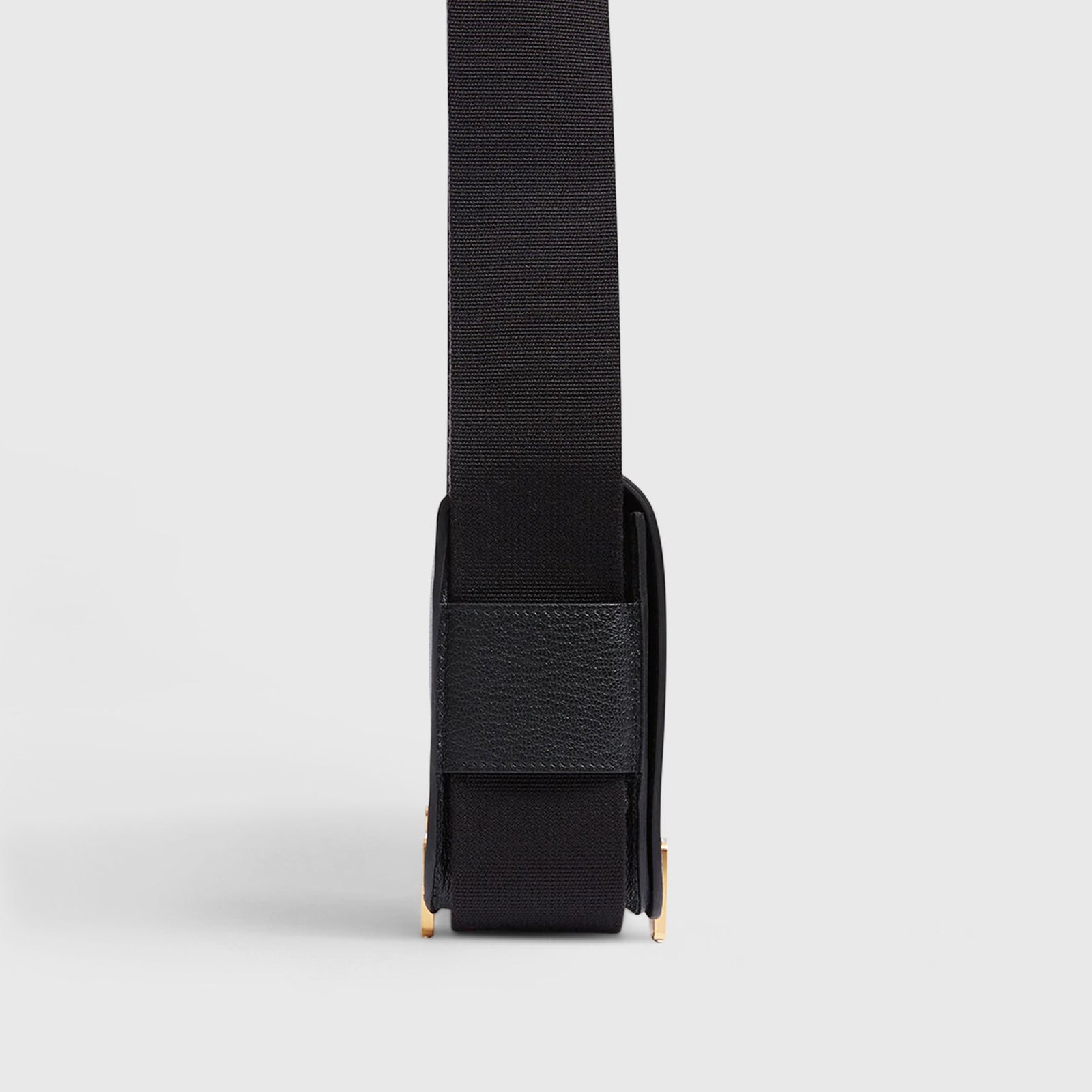H**me5 Geta Bag Chevre Black Gold Hardware