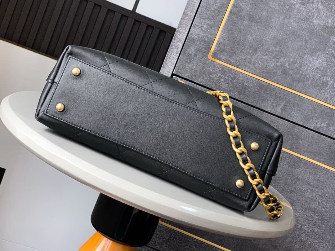 Ch**el LARGE FLAP BAG WITH TOP HANDLE