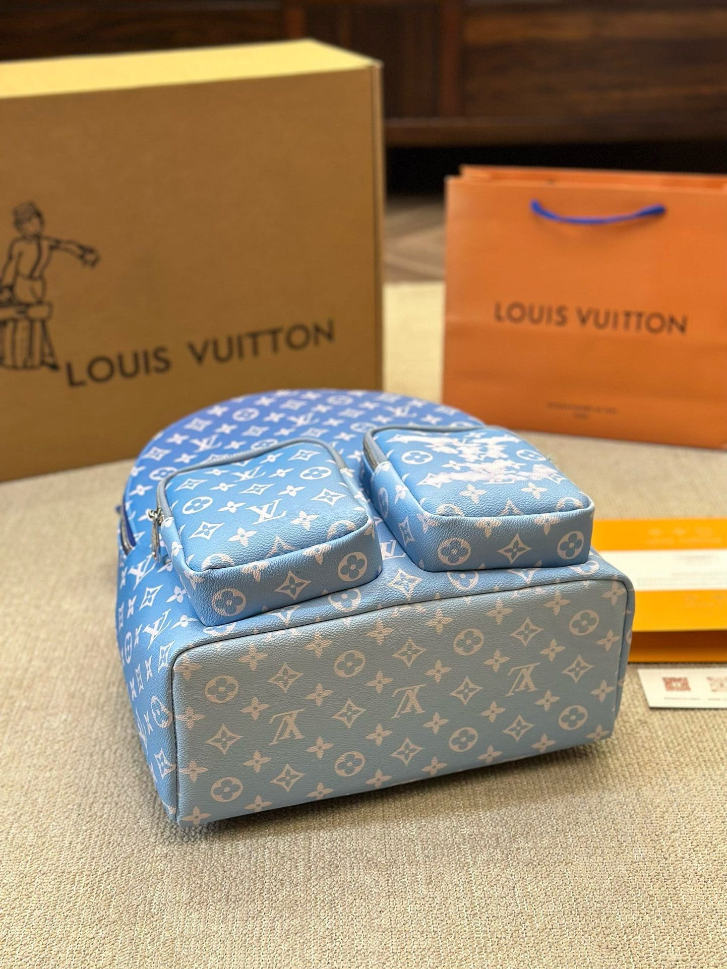 L0vis Vvtt0n Backpack Multipocket Clouds Monogram Blue M45441