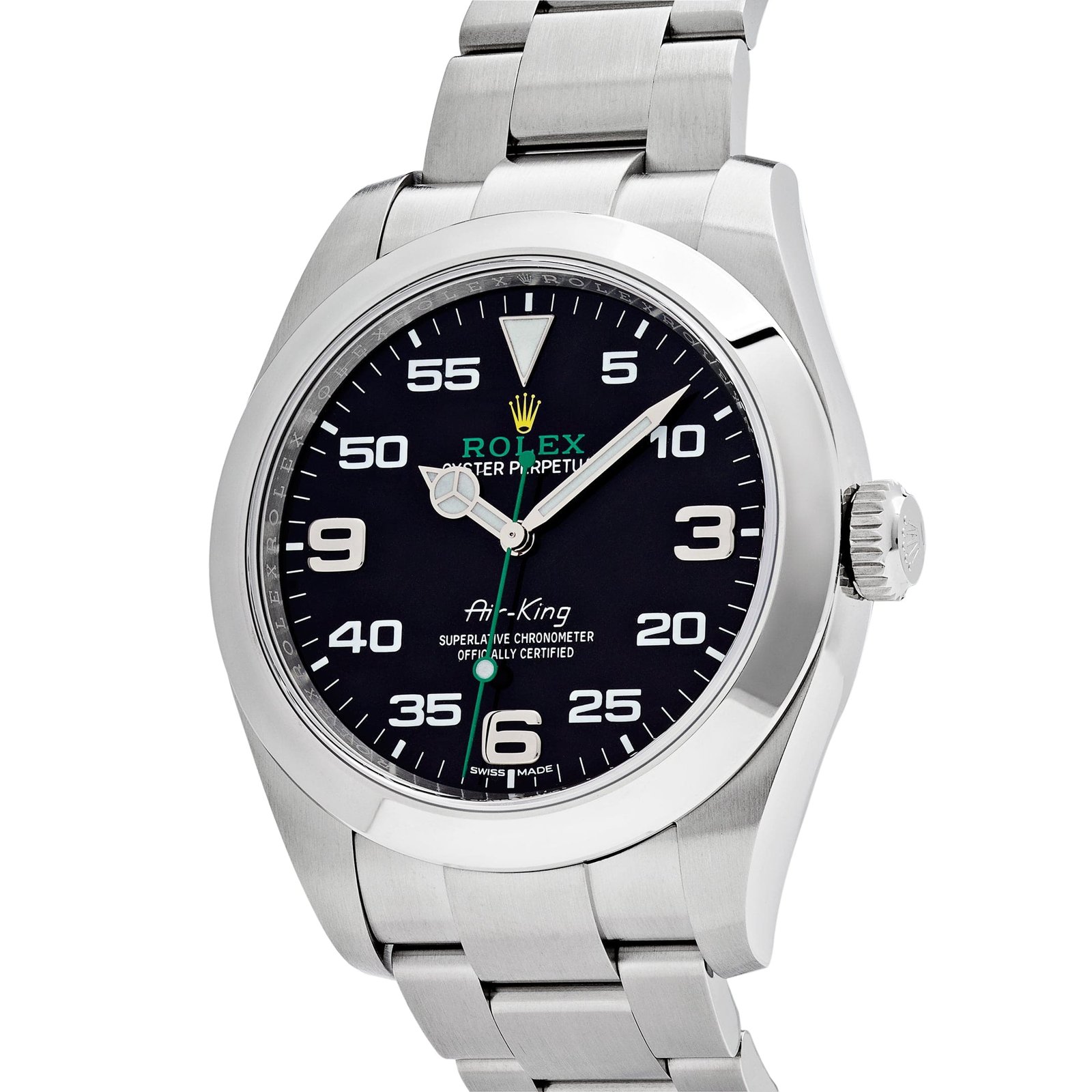 R01ex Air-King 116900 Stainless Steel Black Dial
