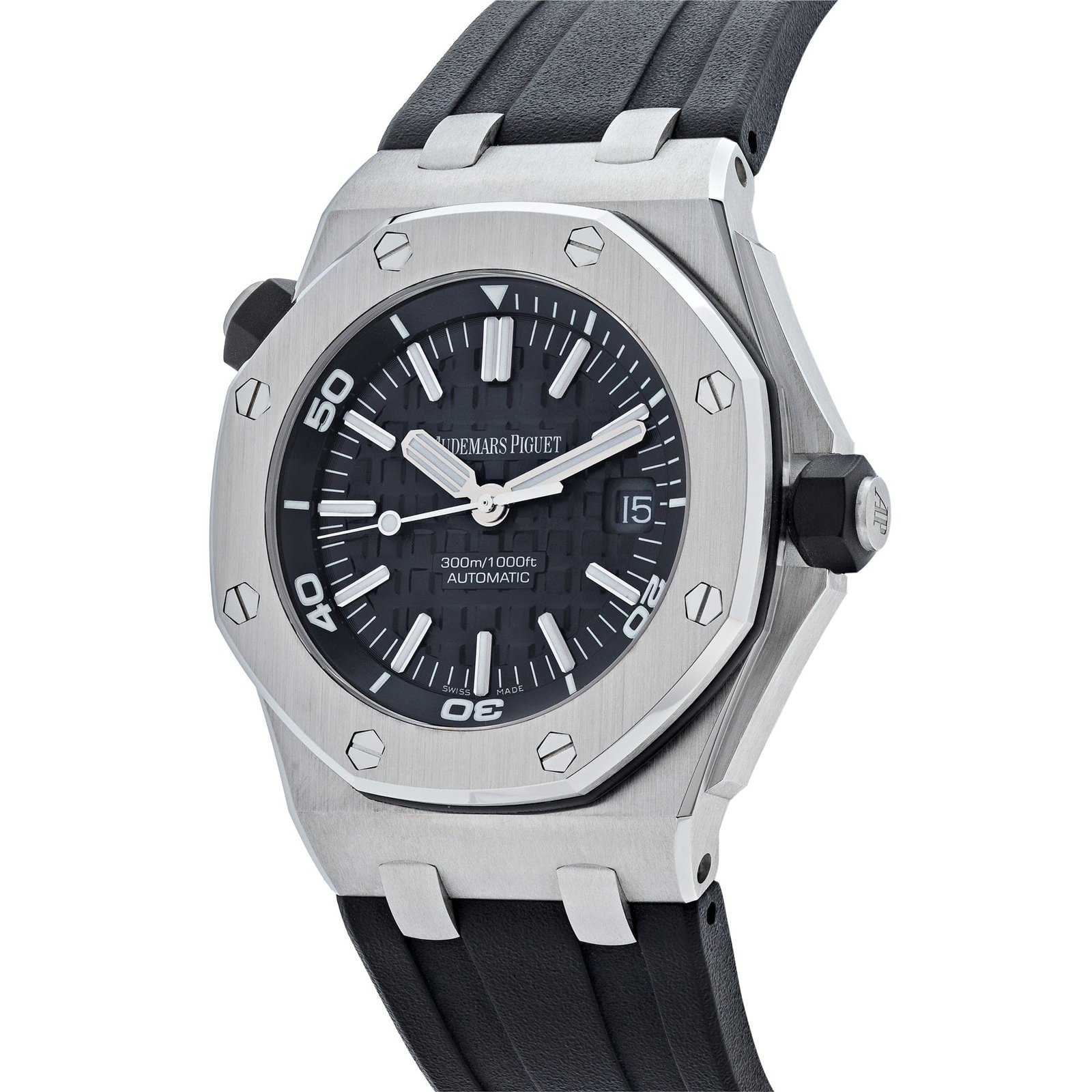 Audemars P1g*et Royal Oak Offshore 15703ST.OO.A002CA.01 Diver Steel Black Dial