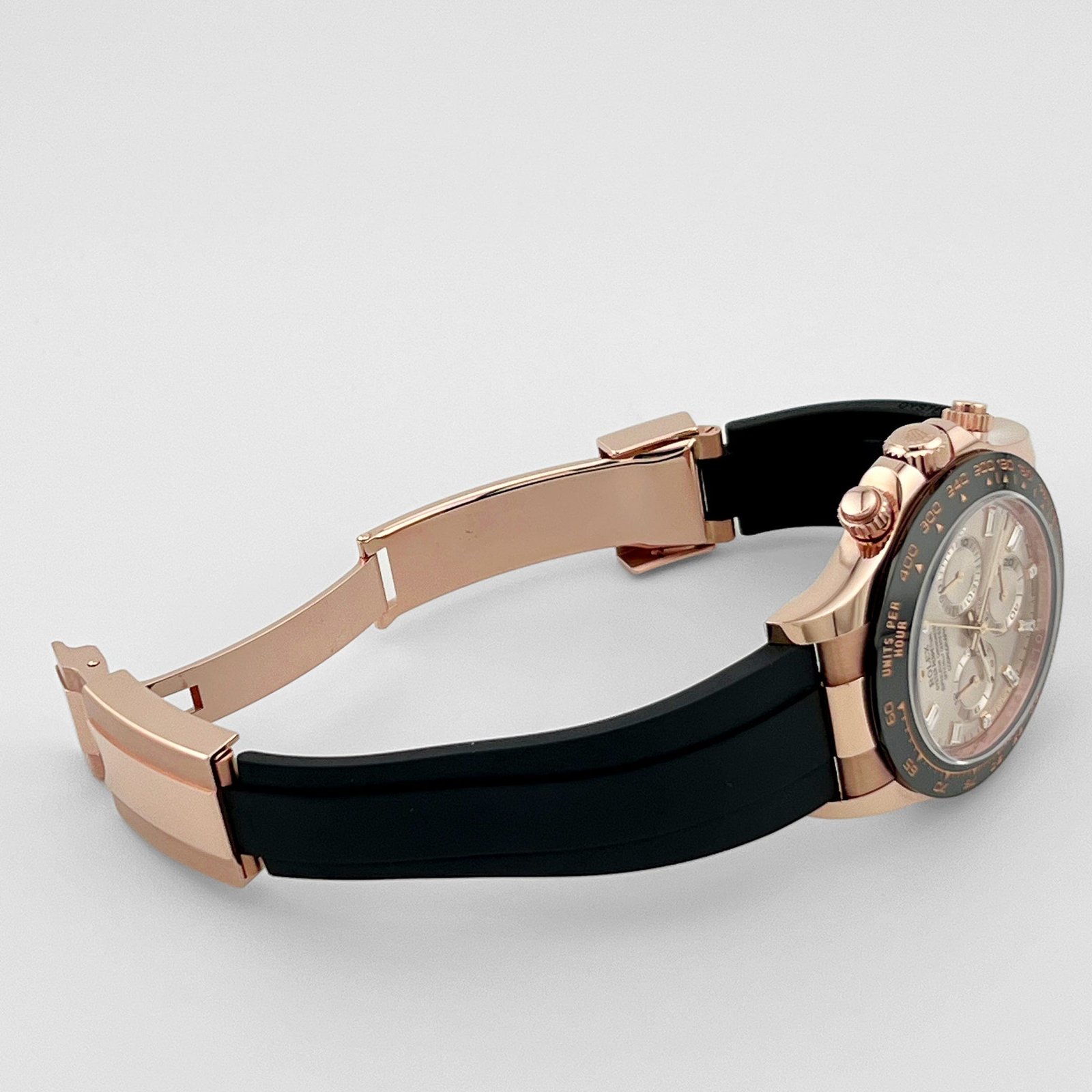 R01ex Daytona 116515LN Rose Gold Baguette D1am0nd Sundust Dial (2023)