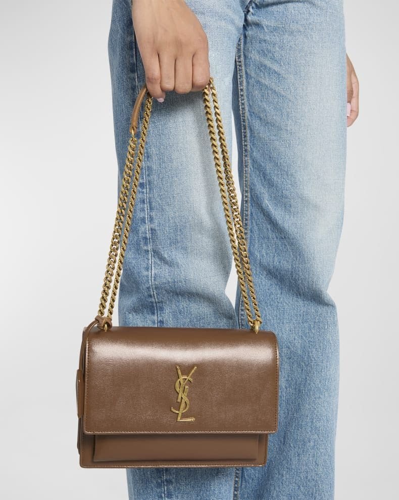 Sa1nt Lau*nt Sunset Medium Y51 Crossbody Bag in Smooth Leather