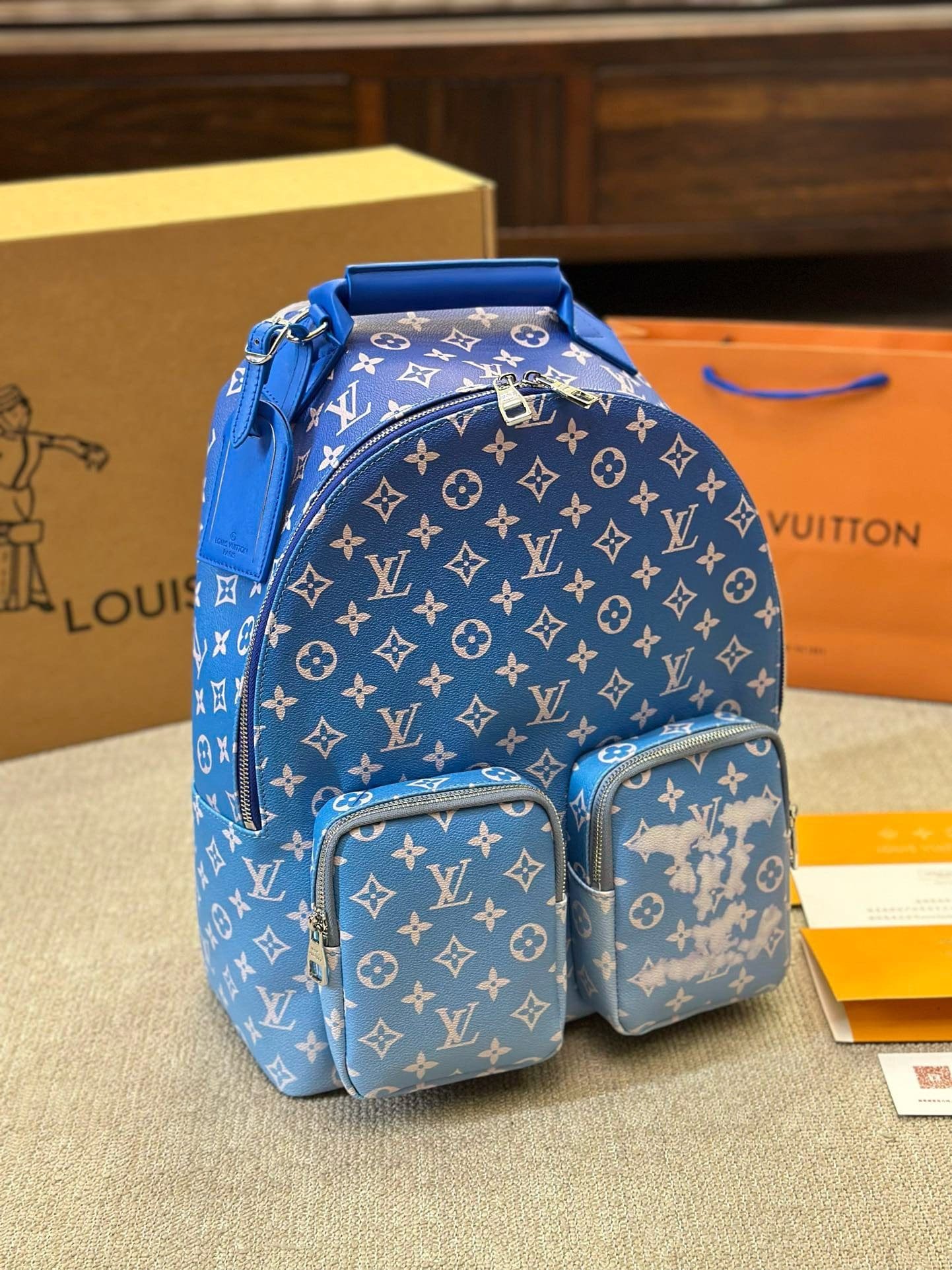 L0vis Vvtt0n Backpack Multipocket Clouds Monogram Blue M45441