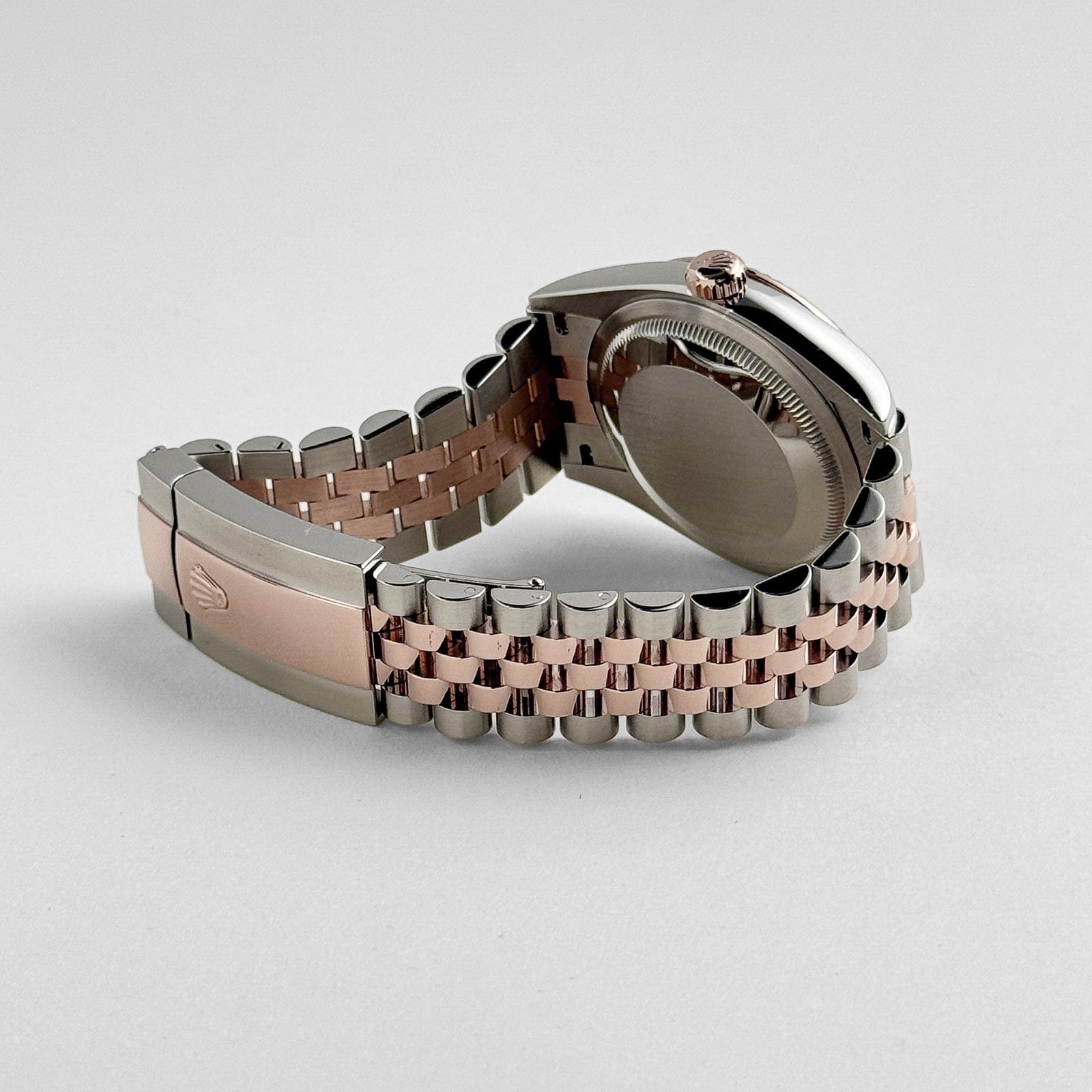 R01ex Datejust 36 126231 Rose Gold Stainless Steel Black D1am0nd Dial