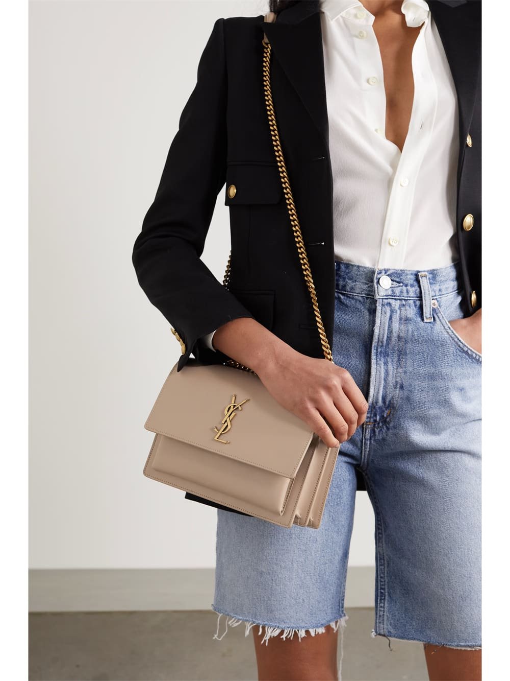 Sa1nt Lau*nt Sunset medium leather shoulder bag