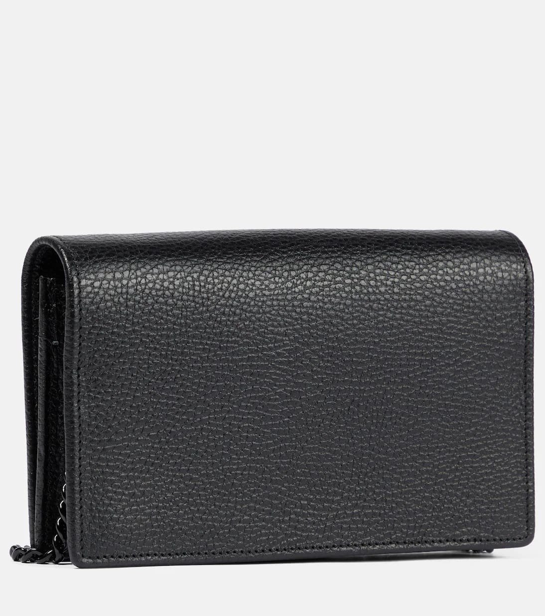 Gvc*1 GG Marmont leather wallet on chain