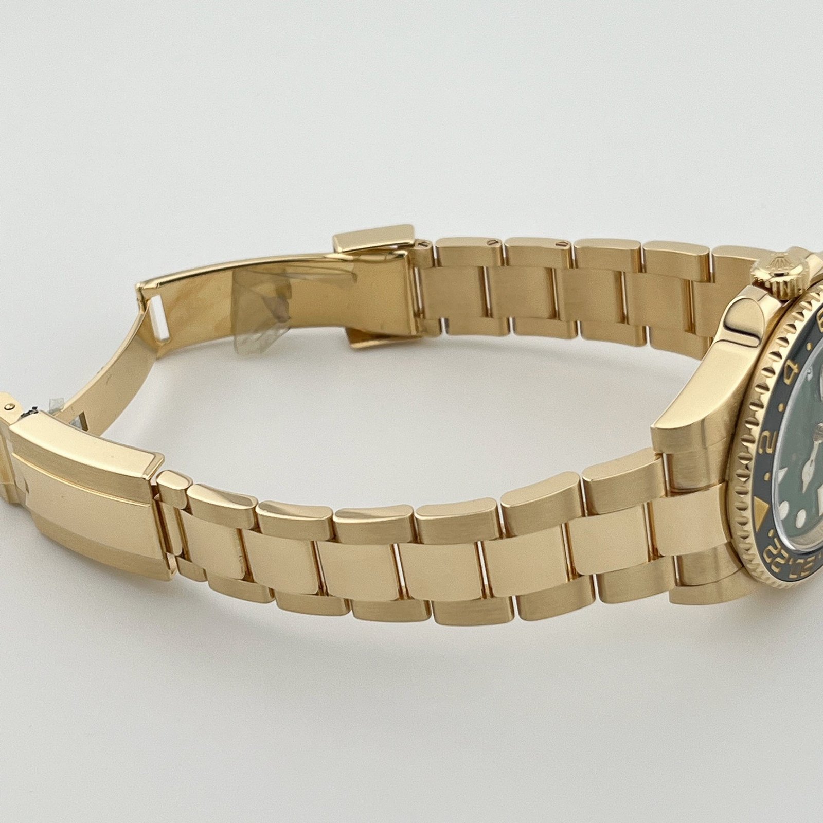 R01ex GMT-Master II 116718LN Yellow Gold Green Dial Black Bezel (2006)