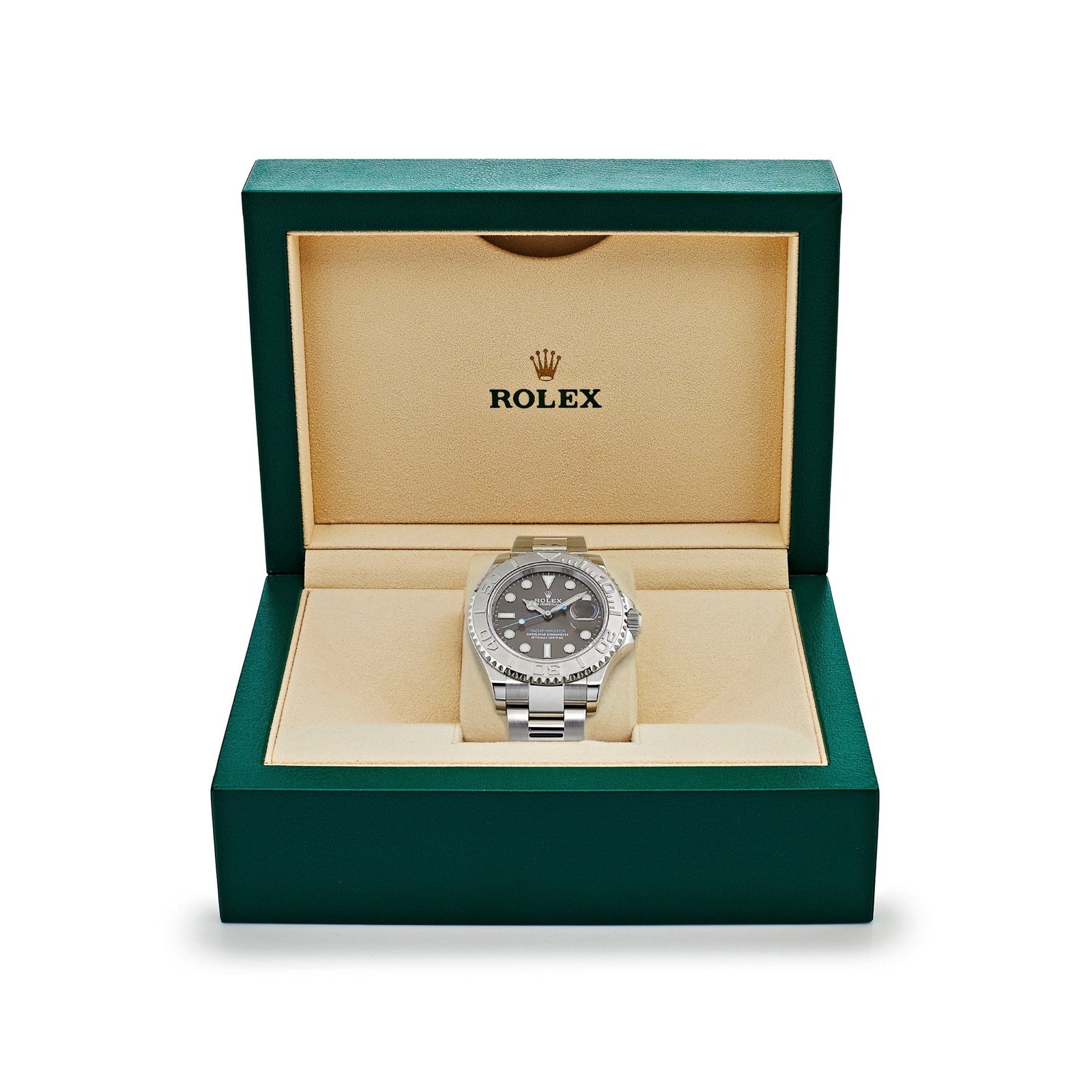 R01ex Yacht-Master 40 126622 Stainless Steel Rhodium Dial