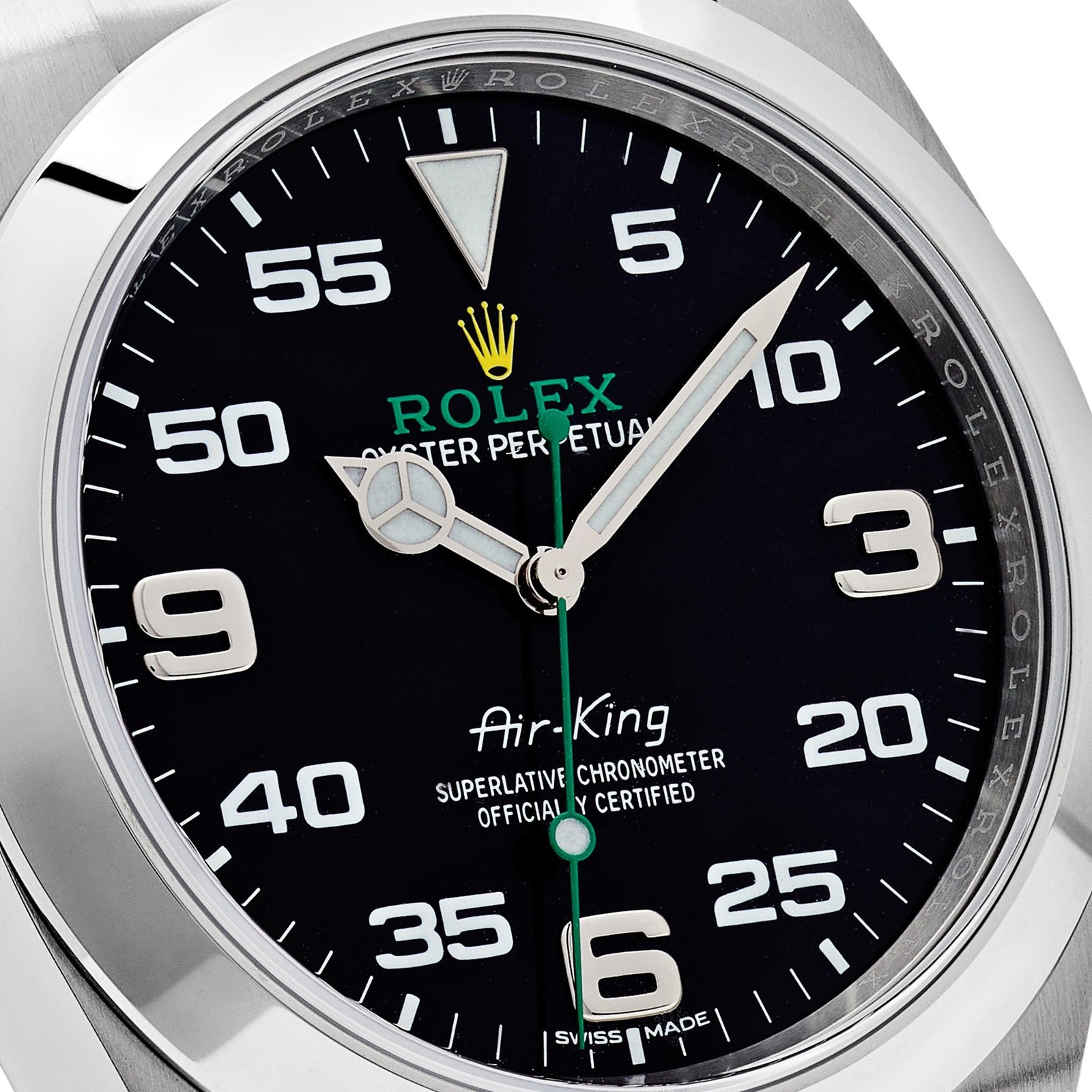 R01ex Air-King 116900 Stainless Steel Black Dial