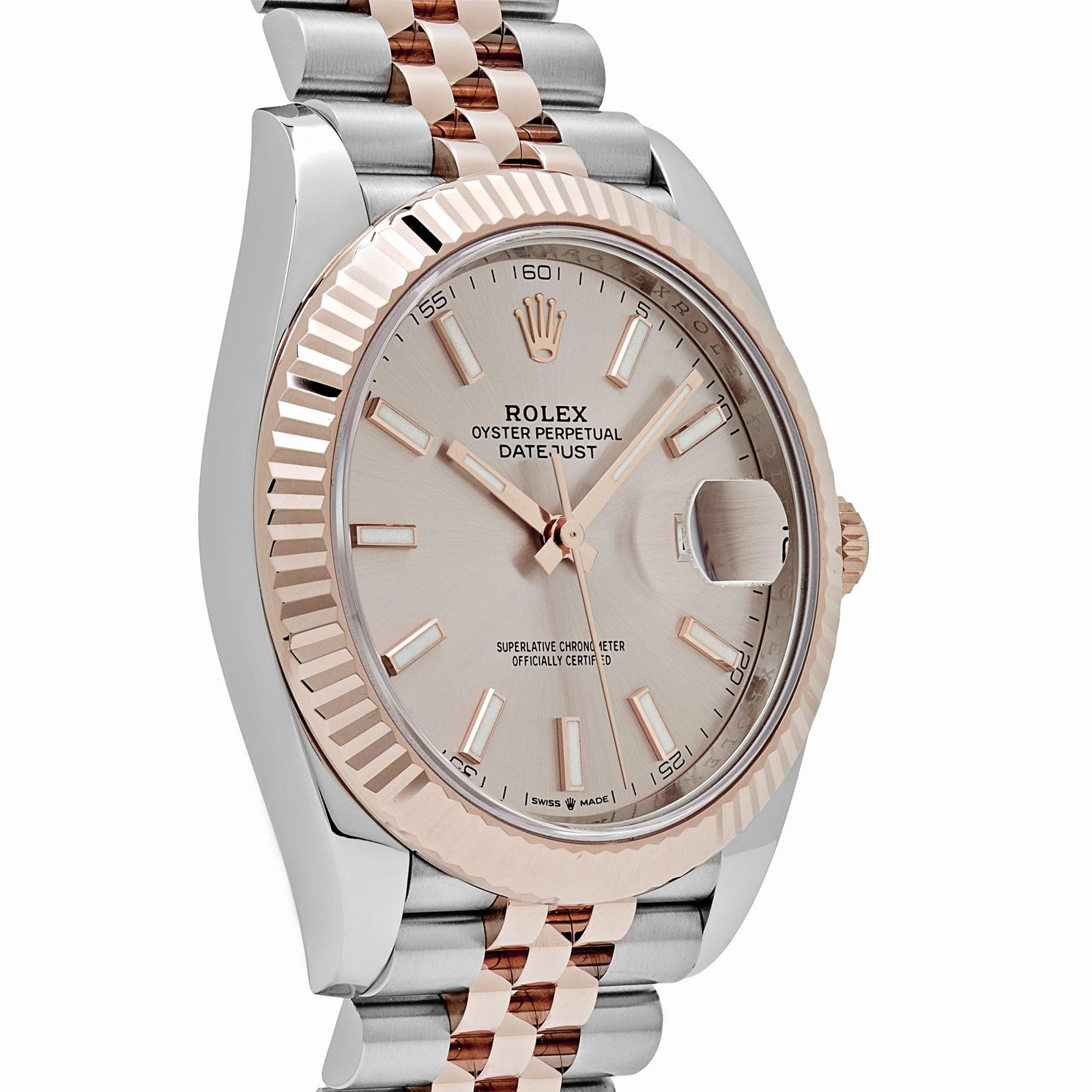 R01ex Datejust 41 126331 Rose Gold Stainless Steel Sundust Dial Jubilee (2024)