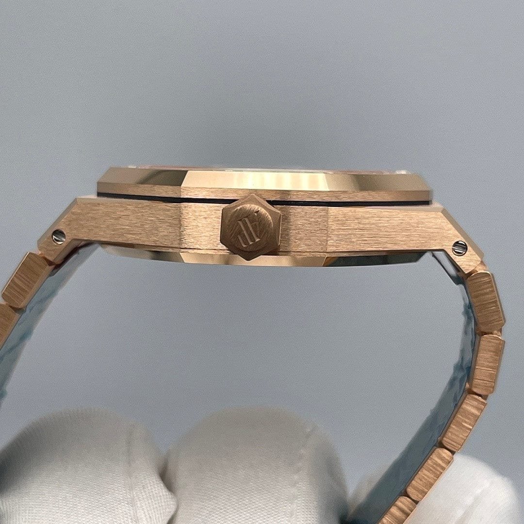 Audemars P1g*et Royal Oak Selfwinding 15451OR.ZZ.1256OR.03 ‘Ladies’ Rose Gold D1am0nd Bezel