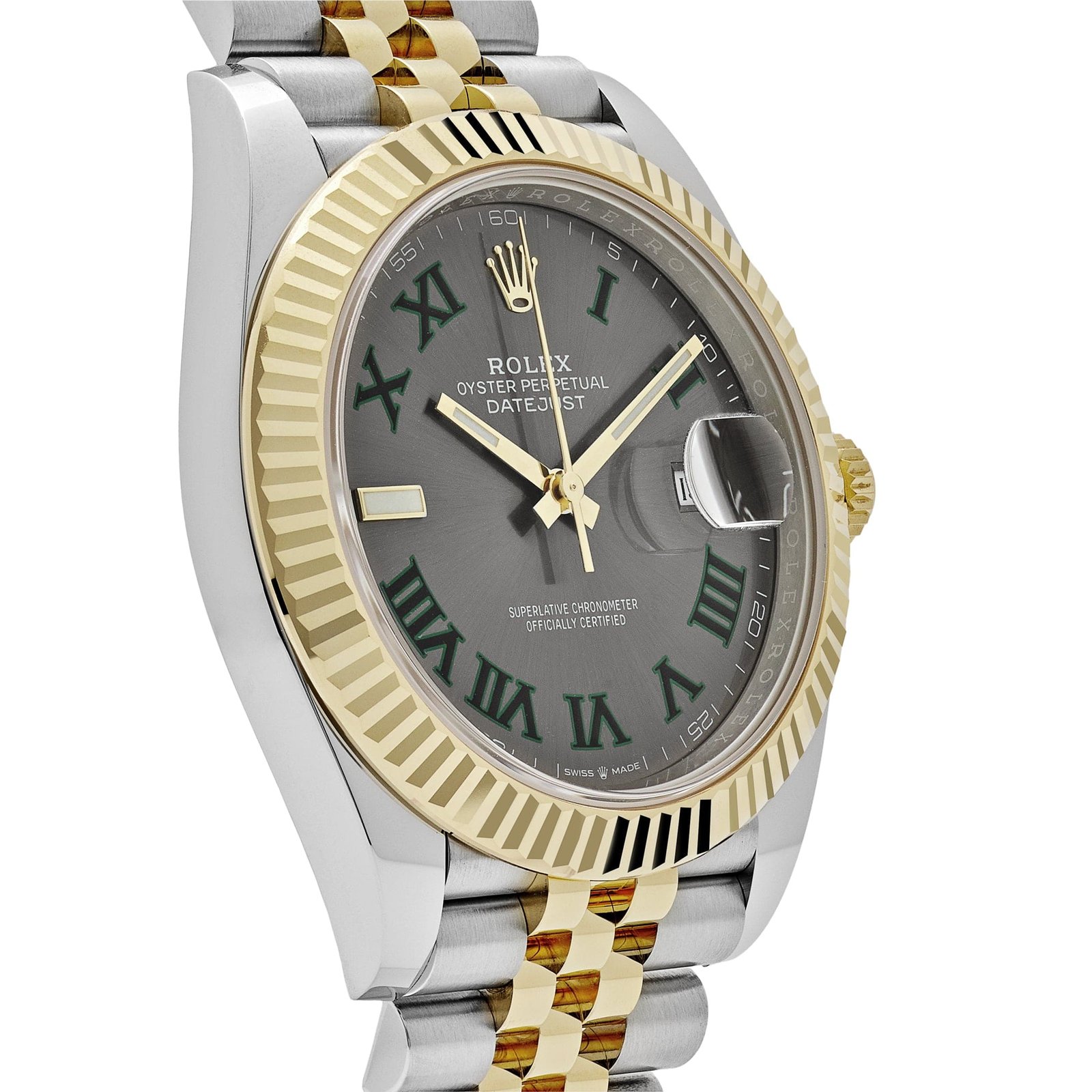 R01ex Datejust 41 126333 ‘Wimbledon’ Yellow Gold Stainless Steel Slate Jubilee (2025)