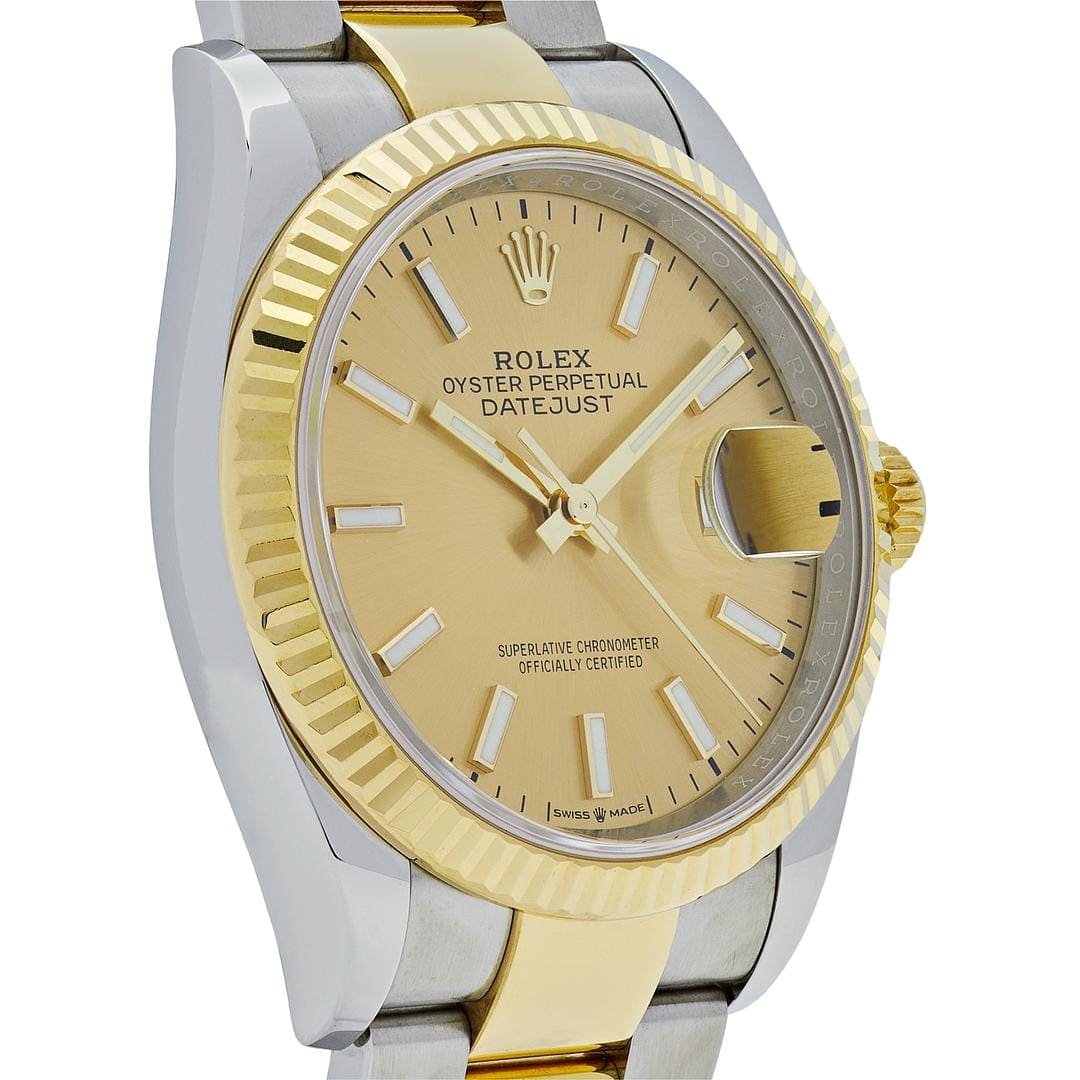 R01ex Datejust 41 126333 Stainless Steel Yellow Gold Champagne Dial Oyster (2023)