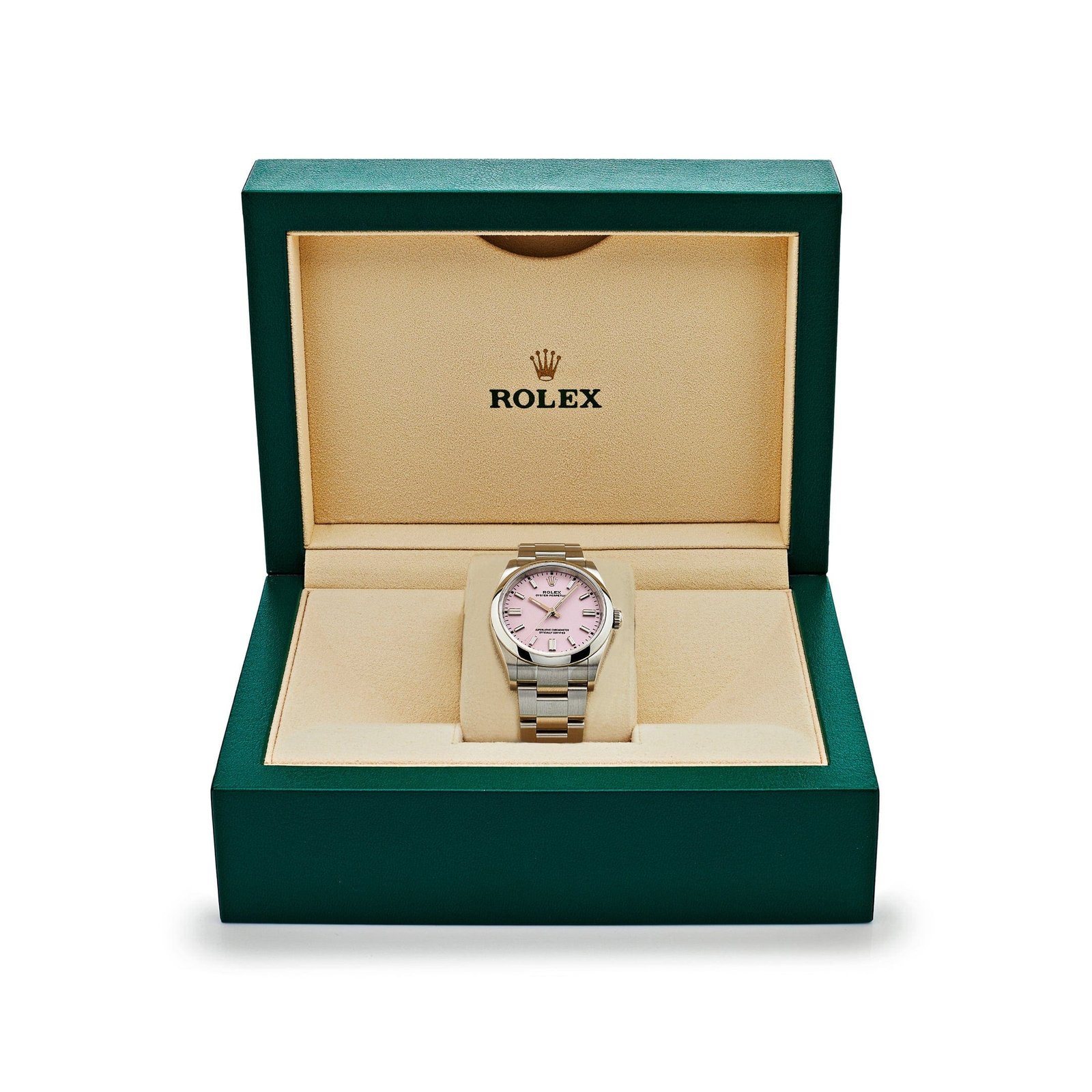R01ex Oyster Perpetual 36 126000 Stainless Steel Candy Pink Dial (2024)