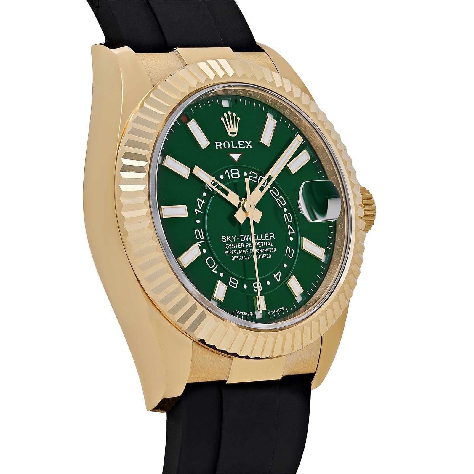 R01ex Sky-Dweller 336238 Yellow Gold Bright Green Dial (2025)