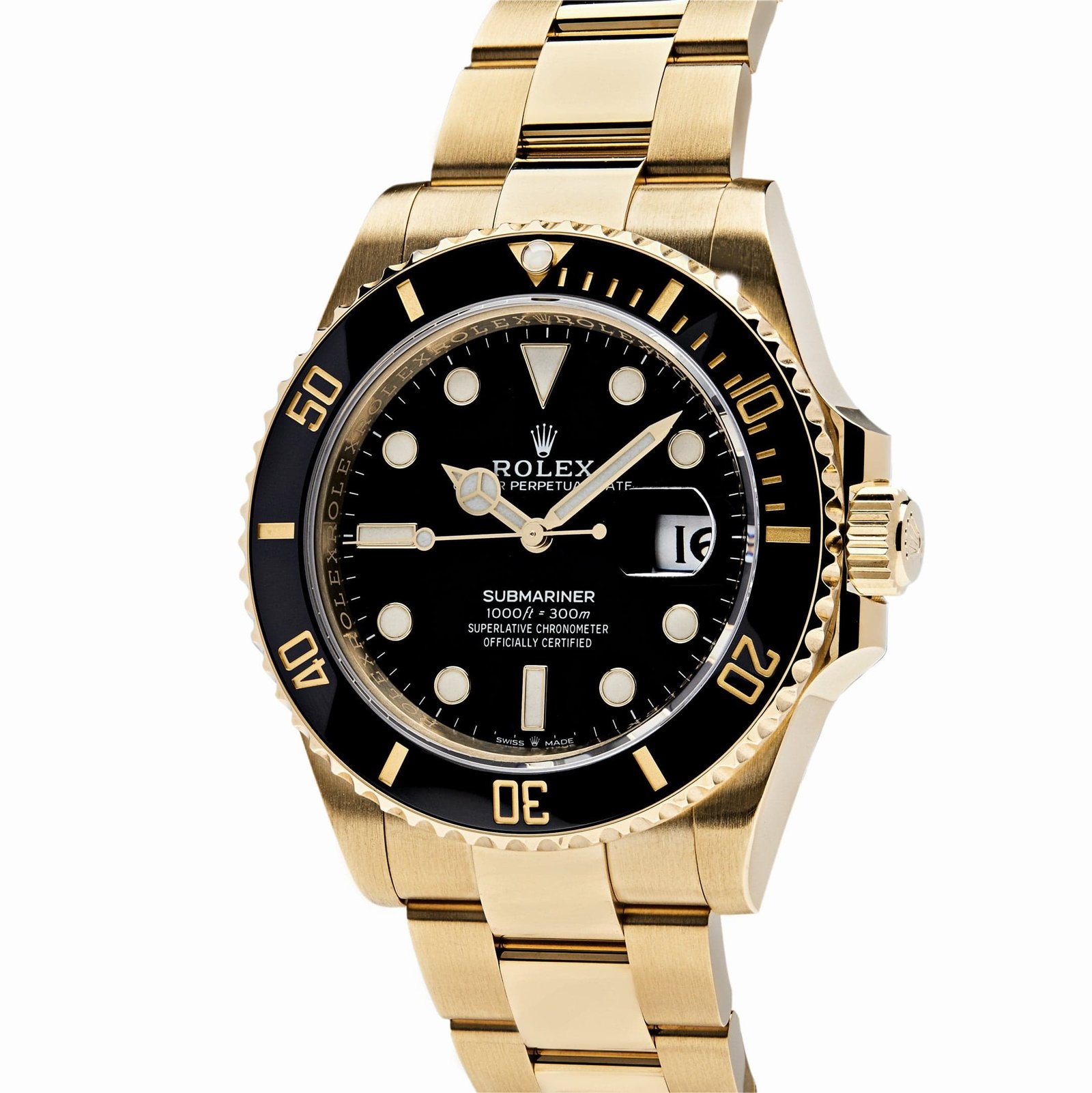 R01ex Submariner Date 126618LN Yellow Gold Black Dial (2022)