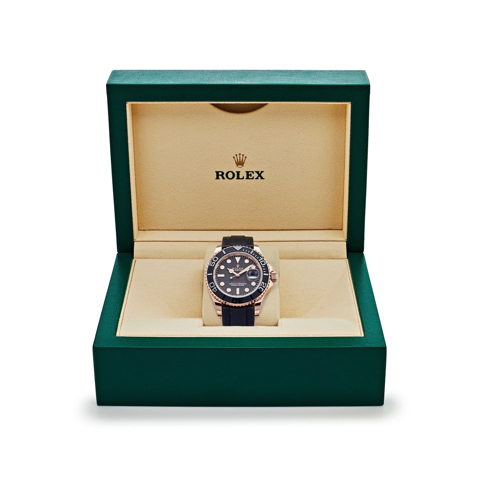 R01ex Yacht-Master 40 126655 Rose Gold Black Dial (2023)