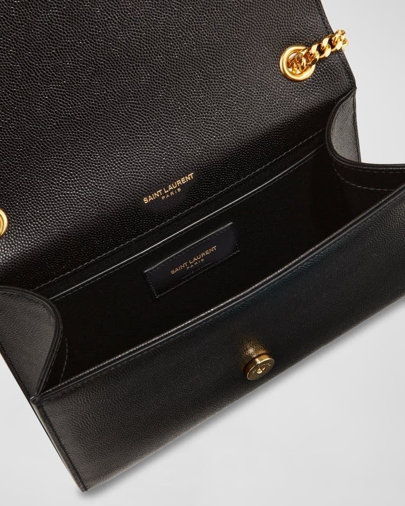 Sa1nt Lau*nt Kate Small Tassel Y51 Wallet on Chain in Grained Leather