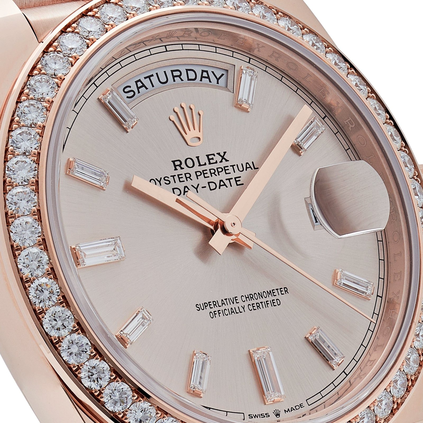 R01ex Day-Date 40 228345RBR Rose Gold D1am0nd Bezel Sundust D1am0nd Dial