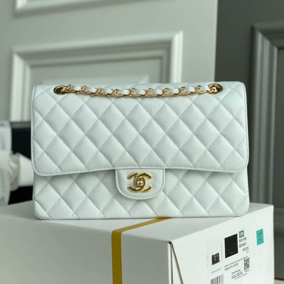 Ch**el Classic Flap Handbag GOLD METAL