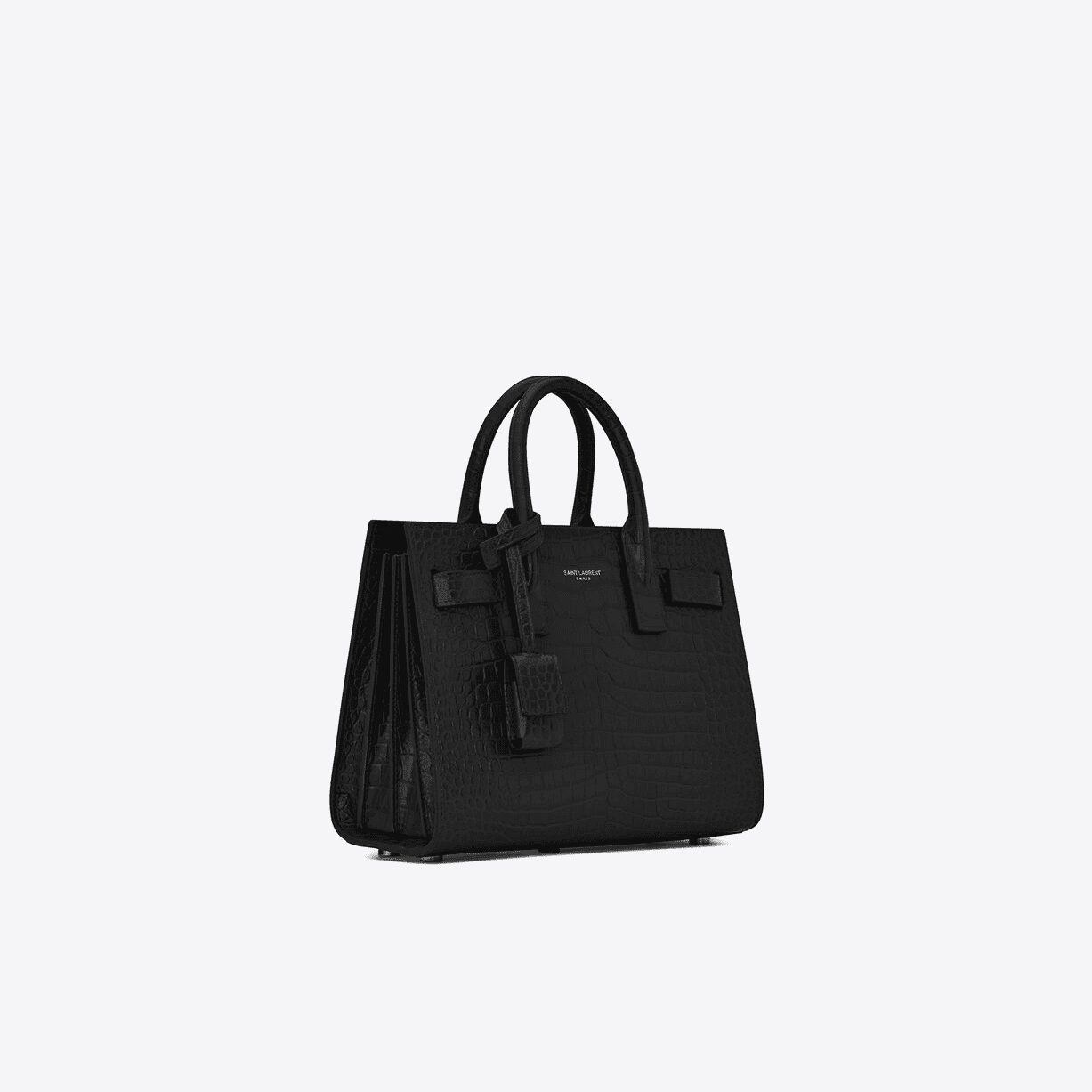 Sa1nt Lau*nt SAC DE JOUR NANO CROCODILE-EMBOSSED LEATHER BAG